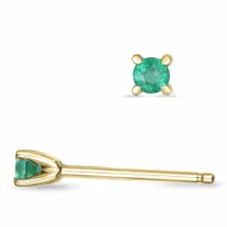 smaragd solitaire oorbel in 9 karaat goud met smaragd 