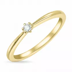 campagne - diamant ring in 14 karaat goud 0,05 ct