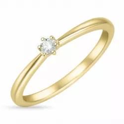 campagne - diamant ring in 14 karaat goud 0,08 ct
