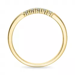 diamant mémoire ring in 14 karaat goud 5 x 0,03 ct