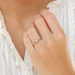 0,20 ct solitaire ring in 14 karaat witgoud 0,20 ct