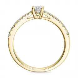 diamant ring in 14 karaat goud 0,20 ct 0,14 ct