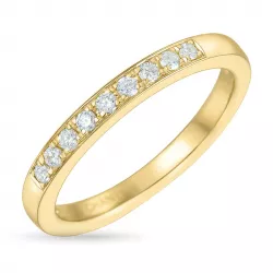 diamant mémoire ring in 14 karaat goud 0,16 ct