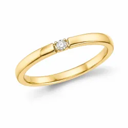 1 x 0,03 ct diamant ring in 14 karaat goud 0,03 ct