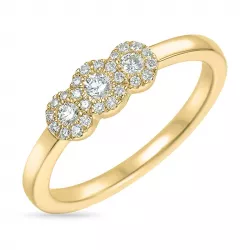 diamant ring in 14 karaat goud 0,25 ct
