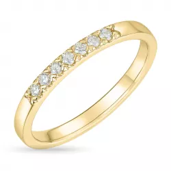 diamant mémoire ring in 14 karaat goud 0,13 ct