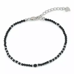 steen armband met onyx en hematite - Loom Stones