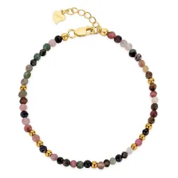 multikleurige armband met toermalijn - Loom Stones