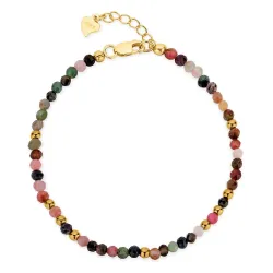 multikleurige armband met toermalijn