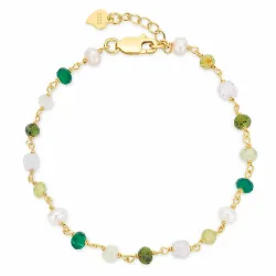 multikleurige armband met steen.