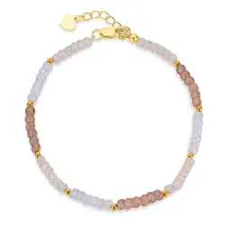 multikleurige armband met steen - Loom Stones