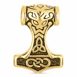 de hamer van thor hanger in verguld staal