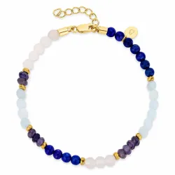multikleurige armband met steen - Loom Stones
