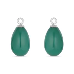 groene onyx hangers voor oorbellen in zilver