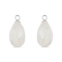 witte maansteen hangers voor oorbellen in zilver