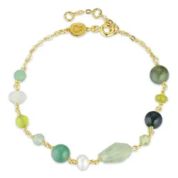 verguld armband met steen.