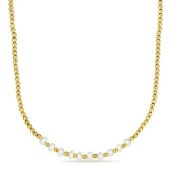 verzamelmonster hematite ketting met zoetwaterparel