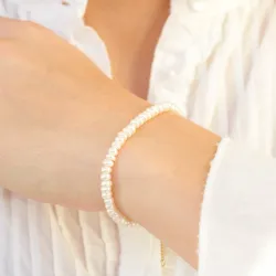 4,5 mm armband met zoetwaterparel