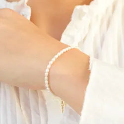 3,5 mm armband met zoetwaterparel