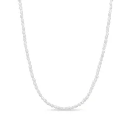 2 mm ketting met zoetwaterparel