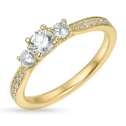 lab grown diamant ring in 9 karaat goud 0,30 ct 0,31 ct