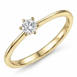 0,20 ct lab grown diamant solitaire ring in 9 karaat goud 0,20 ct