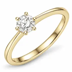 0,50 ct lab grown diamant solitaire ring in 9 karaat goud 0,50 ct