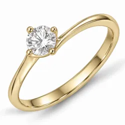 lab grown diamant ring in 9 karaat goud 0,30 ct