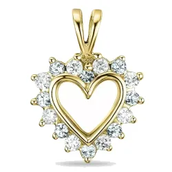 hart lab grown diamant hanger in 9 caraat goud 0,26 ct