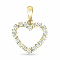 hart lab grown diamant hanger in 9 caraat goud 0,40 ct