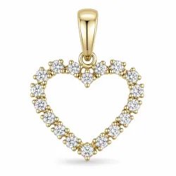 hart lab grown diamant hanger in 9 caraat goud 0,40 ct