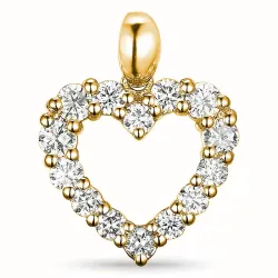 hart lab grown diamant hanger in 9 caraat goud 0,54 ct