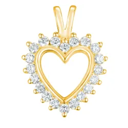 hart lab grown diamant hanger in 9 caraat goud 0,46 ct