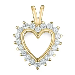 hart lab grown diamant hanger in 9 caraat goud 0,46 ct