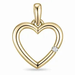 hart lab grown diamant hanger in 9 caraat goud 0,01 ct