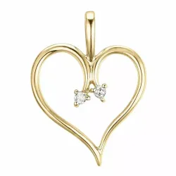 hart lab grown diamant hanger in 9 caraat goud 0,04 ct