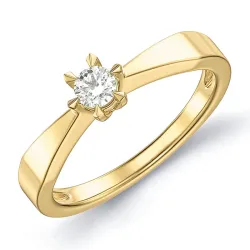 0,20 ct lab grown diamant ring in 9 karaat goud 0,20 ct