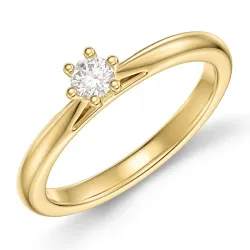 0,20 ct lab grown diamant solitaire ring in 9 karaat goud 0,20 ct