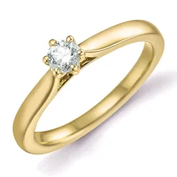 0,20 ct lab grown diamant solitaire ring in 9 karaat goud 0,20 ct