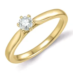 0,30 ct lab grown diamant solitaire ring in 9 karaat goud 0,30 ct