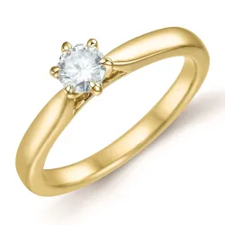0,40 ct lab grown diamant solitaire ring in 9 karaat goud 0,40 ct