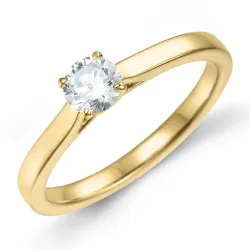 0,40 ct lab grown diamant solitaire ring in 9 karaat goud 0,40 ct
