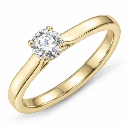 0,40 ct lab grown diamant solitaire ring in 9 karaat goud 0,40 ct