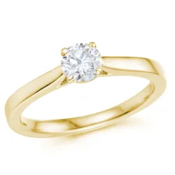 0,50 ct lab grown diamant solitaire ring in 9 karaat goud 0,50 ct
