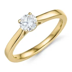 0,50 ct lab grown diamant solitaire ring in 9 karaat goud 0,50 ct
