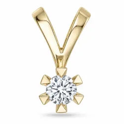 0,40 ct lab grown diamant hanger in 9 caraat goud 0,40 ct
