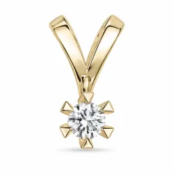 0,20 ct lab grown diamant hanger in 9 caraat goud 0,20 ct