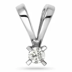 0,10 ct lab grown diamant solitaire hanger in 9 caraat witgoud 0,10 ct
