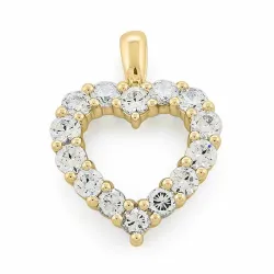 hart lab grown diamant hanger in 9 caraat goud 2,05 ct