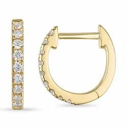 12 mm lab grown diamant creool in 9 karaat goud met lab grown diamant 